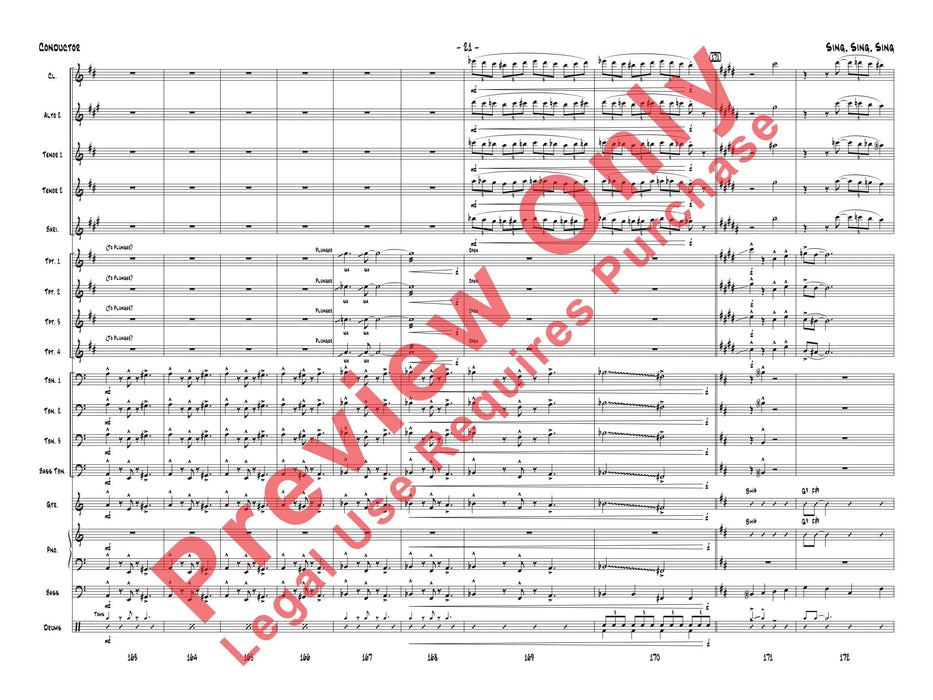 Sing, Sing, Sing As Performed by Gordon Goodwin's Big Phat Band 總譜 | 小雅音樂 Hsiaoya Music