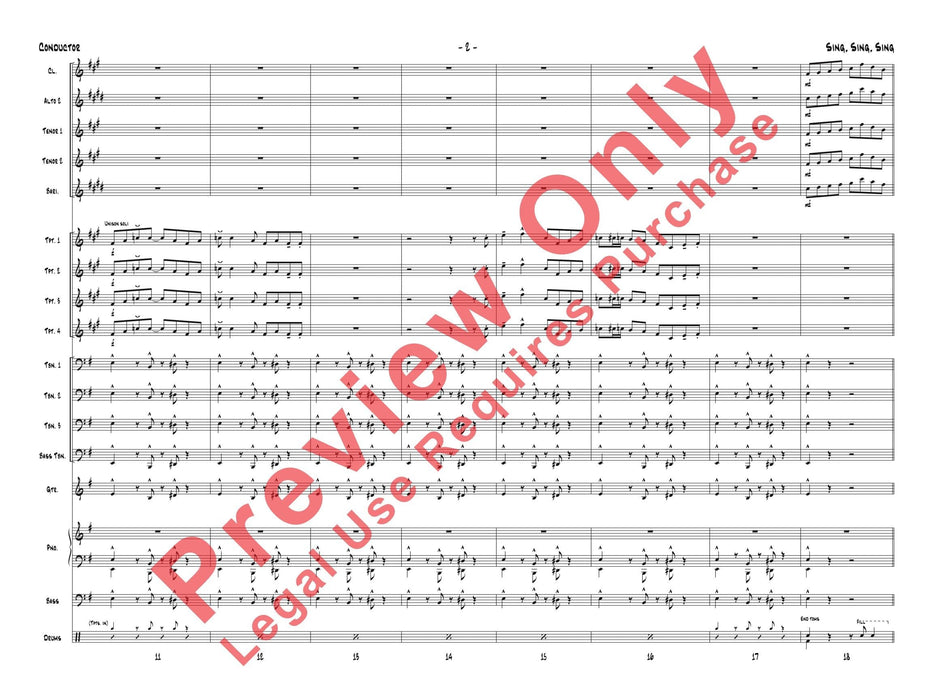 Sing, Sing, Sing As Performed by Gordon Goodwin's Big Phat Band 總譜 | 小雅音樂 Hsiaoya Music