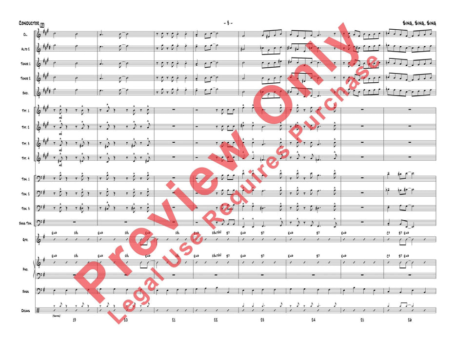 Sing, Sing, Sing As Performed by Gordon Goodwin's Big Phat Band 總譜 | 小雅音樂 Hsiaoya Music