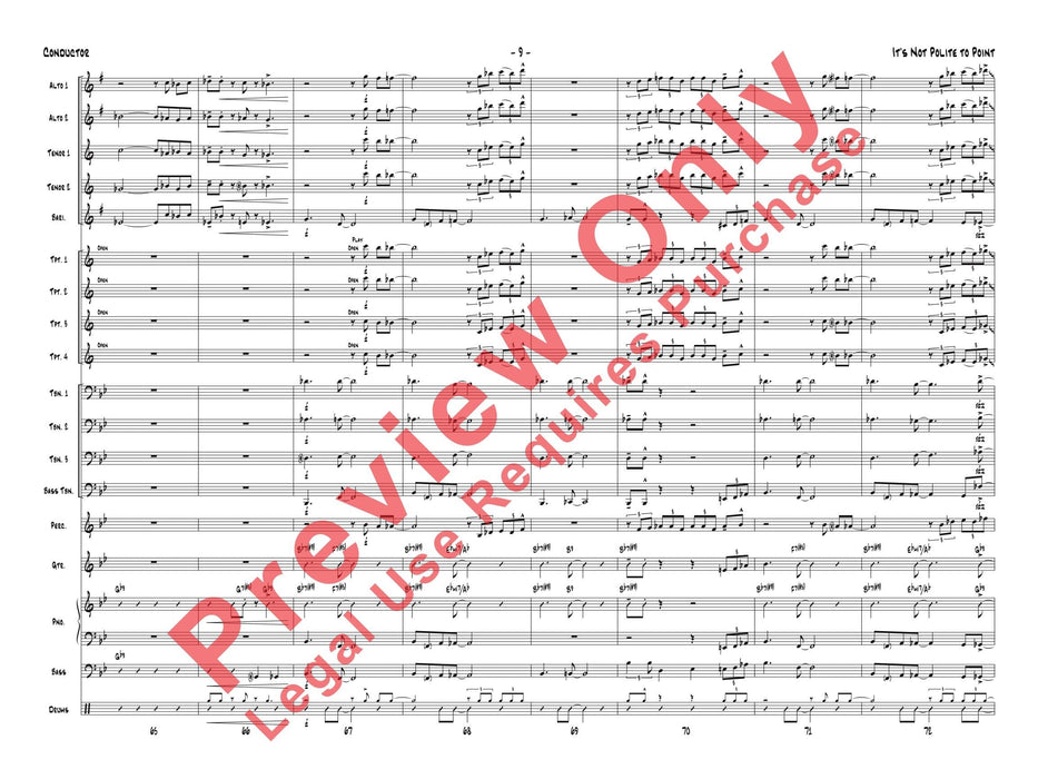 It's Not Polite to Point As Recorded by Gordon Goodwin's Big Phat Band (Trombone Section Feature) 長號樂節 總譜 | 小雅音樂 Hsiaoya Music