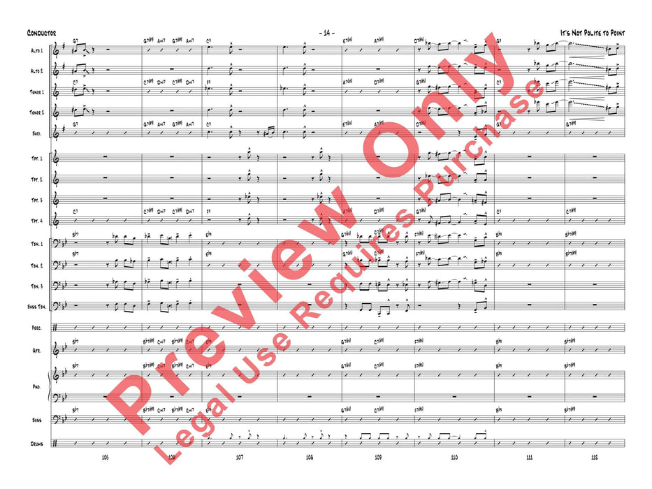 It's Not Polite to Point As Recorded by Gordon Goodwin's Big Phat Band (Trombone Section Feature) 長號樂節 總譜 | 小雅音樂 Hsiaoya Music