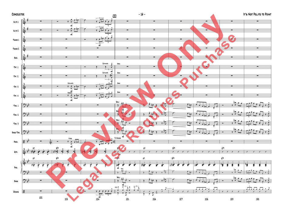 It's Not Polite to Point As Recorded by Gordon Goodwin's Big Phat Band (Trombone Section Feature) 長號樂節 總譜 | 小雅音樂 Hsiaoya Music