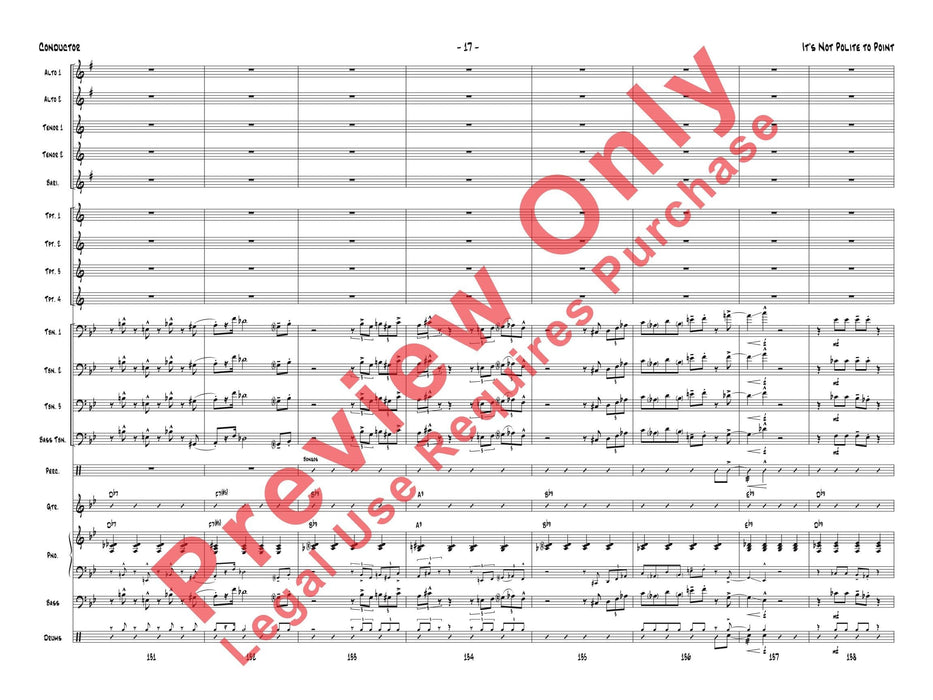 It's Not Polite to Point As Recorded by Gordon Goodwin's Big Phat Band (Trombone Section Feature) 長號樂節 總譜 | 小雅音樂 Hsiaoya Music