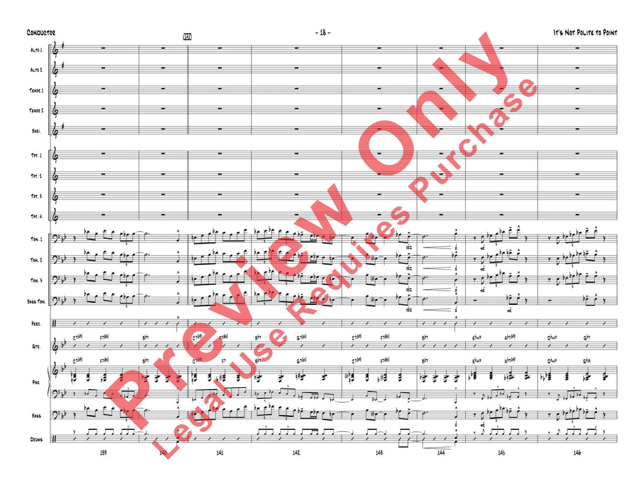 It's Not Polite to Point As Recorded by Gordon Goodwin's Big Phat Band (Trombone Section Feature) 長號樂節 總譜 | 小雅音樂 Hsiaoya Music