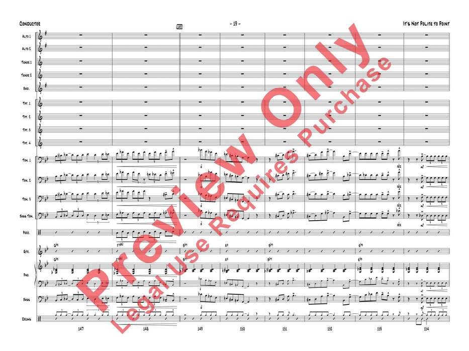 It's Not Polite to Point As Recorded by Gordon Goodwin's Big Phat Band (Trombone Section Feature) 長號樂節 總譜 | 小雅音樂 Hsiaoya Music