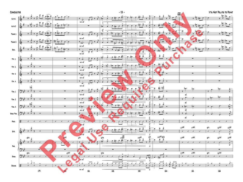 It's Not Polite to Point As Recorded by Gordon Goodwin's Big Phat Band (Trombone Section Feature) 長號樂節 總譜 | 小雅音樂 Hsiaoya Music