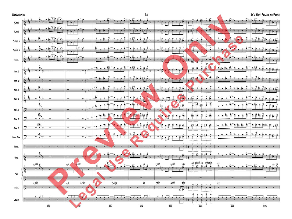 It's Not Polite to Point As Recorded by Gordon Goodwin's Big Phat Band (Trombone Section Feature) 長號樂節 總譜 | 小雅音樂 Hsiaoya Music