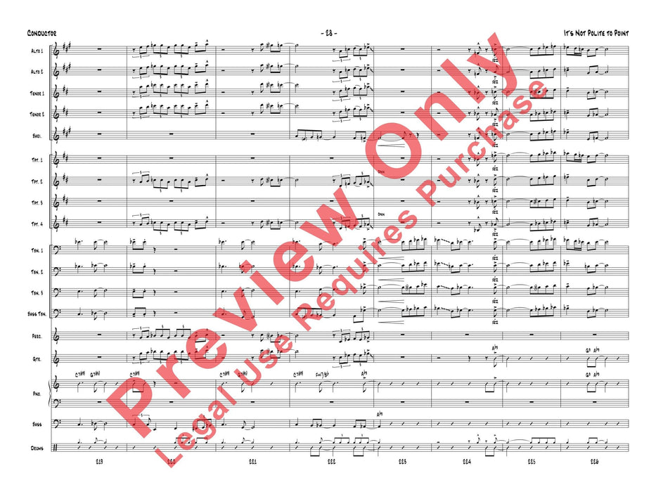 It's Not Polite to Point As Recorded by Gordon Goodwin's Big Phat Band (Trombone Section Feature) 長號樂節 總譜 | 小雅音樂 Hsiaoya Music