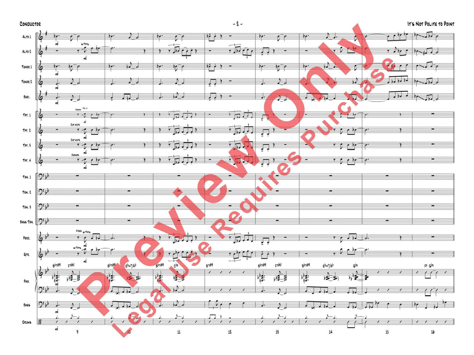 It's Not Polite to Point As Recorded by Gordon Goodwin's Big Phat Band (Trombone Section Feature) 長號樂節 總譜 | 小雅音樂 Hsiaoya Music