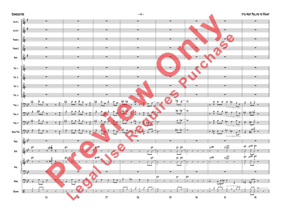 It's Not Polite to Point As Recorded by Gordon Goodwin's Big Phat Band (Trombone Section Feature) 長號樂節 總譜 | 小雅音樂 Hsiaoya Music