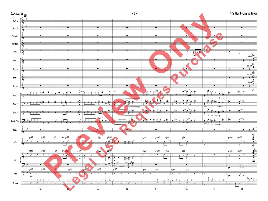 It's Not Polite to Point As Recorded by Gordon Goodwin's Big Phat Band (Trombone Section Feature) 長號樂節 總譜 | 小雅音樂 Hsiaoya Music