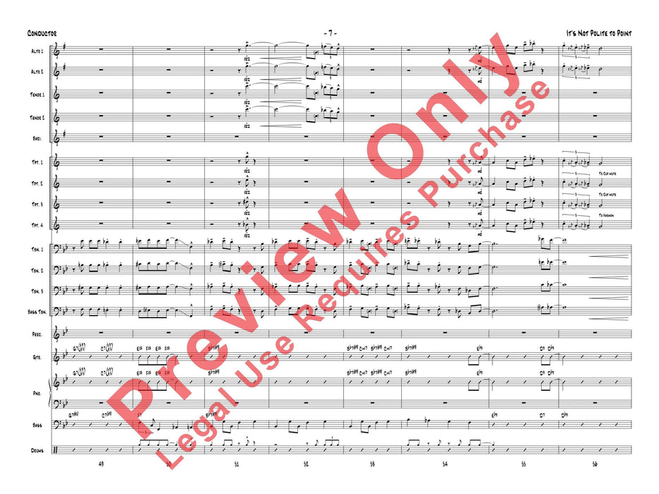 It's Not Polite to Point As Recorded by Gordon Goodwin's Big Phat Band (Trombone Section Feature) 長號樂節 總譜 | 小雅音樂 Hsiaoya Music