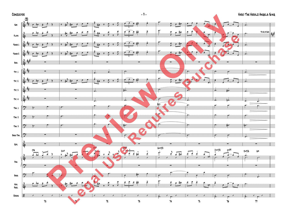 Hark! The Herald Angels Sing As Performed by Gordon Goodwin's Big Phat Band 總譜 | 小雅音樂 Hsiaoya Music