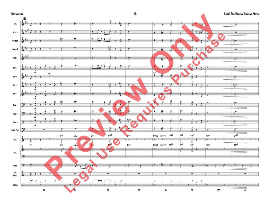 Hark! The Herald Angels Sing As Performed by Gordon Goodwin's Big Phat Band 總譜 | 小雅音樂 Hsiaoya Music