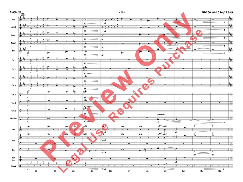 Hark! The Herald Angels Sing As Performed by Gordon Goodwin's Big Phat Band 總譜 | 小雅音樂 Hsiaoya Music