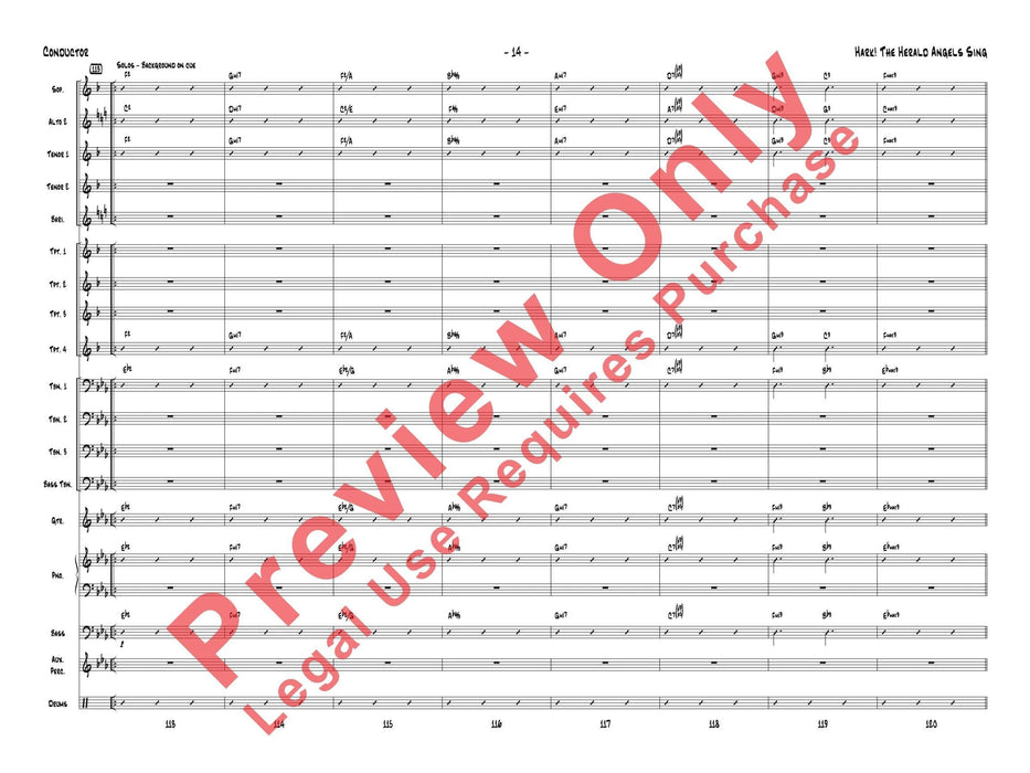 Hark! The Herald Angels Sing As Performed by Gordon Goodwin's Big Phat Band 總譜 | 小雅音樂 Hsiaoya Music