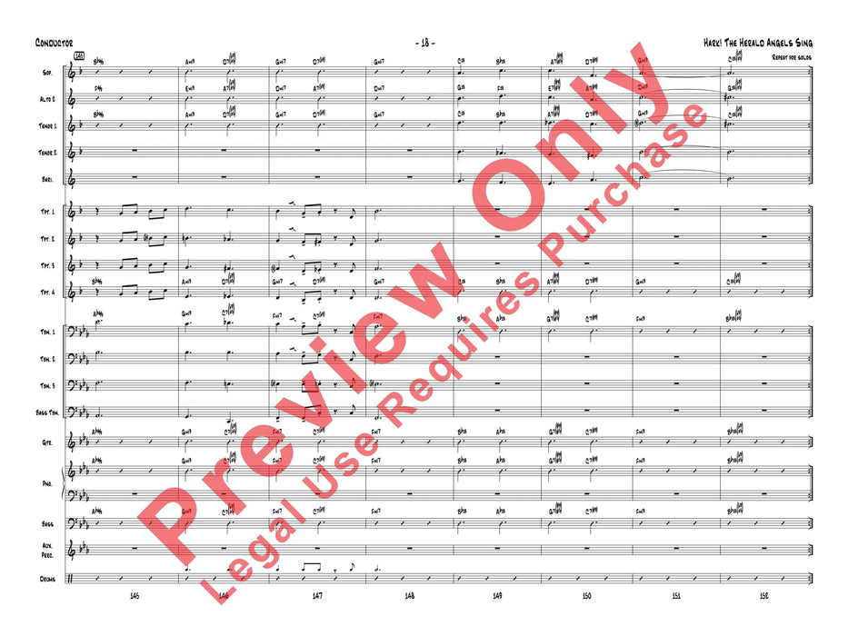 Hark! The Herald Angels Sing As Performed by Gordon Goodwin's Big Phat Band 總譜 | 小雅音樂 Hsiaoya Music