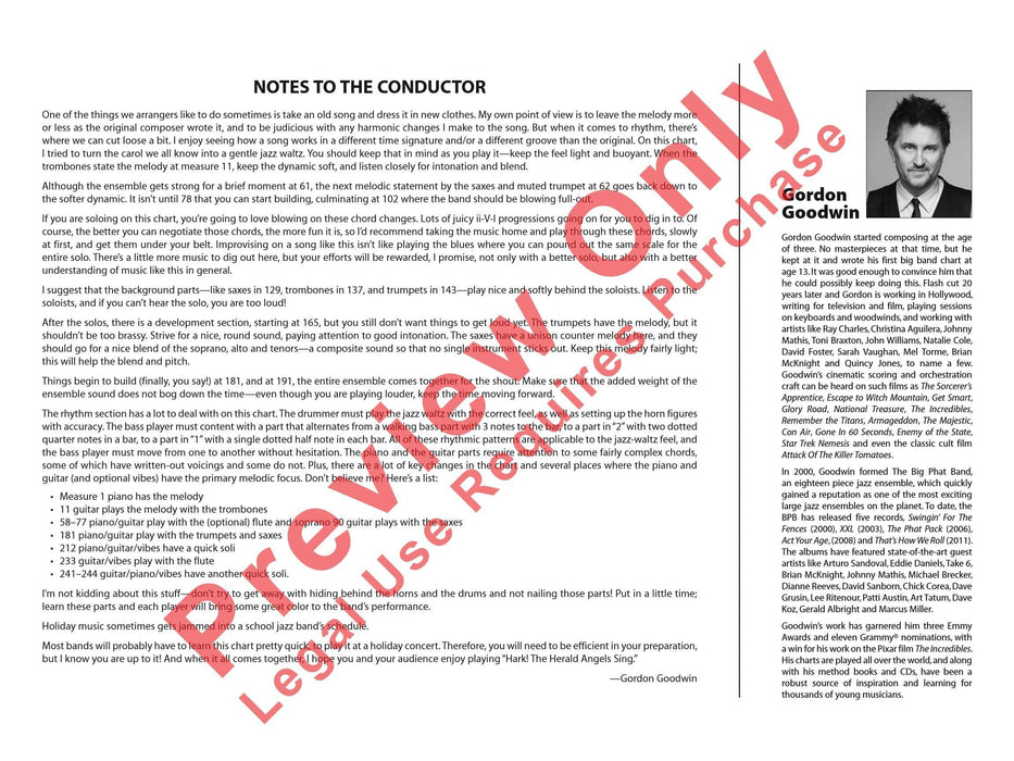 Hark! The Herald Angels Sing As Performed by Gordon Goodwin's Big Phat Band 總譜 | 小雅音樂 Hsiaoya Music