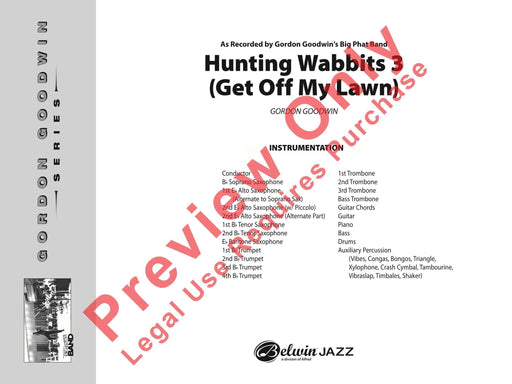 Hunting Wabbits 3 (Get Off My Lawn) As Recorded by Gordon Goodwin's Big Phat Band 總譜 | 小雅音樂 Hsiaoya Music