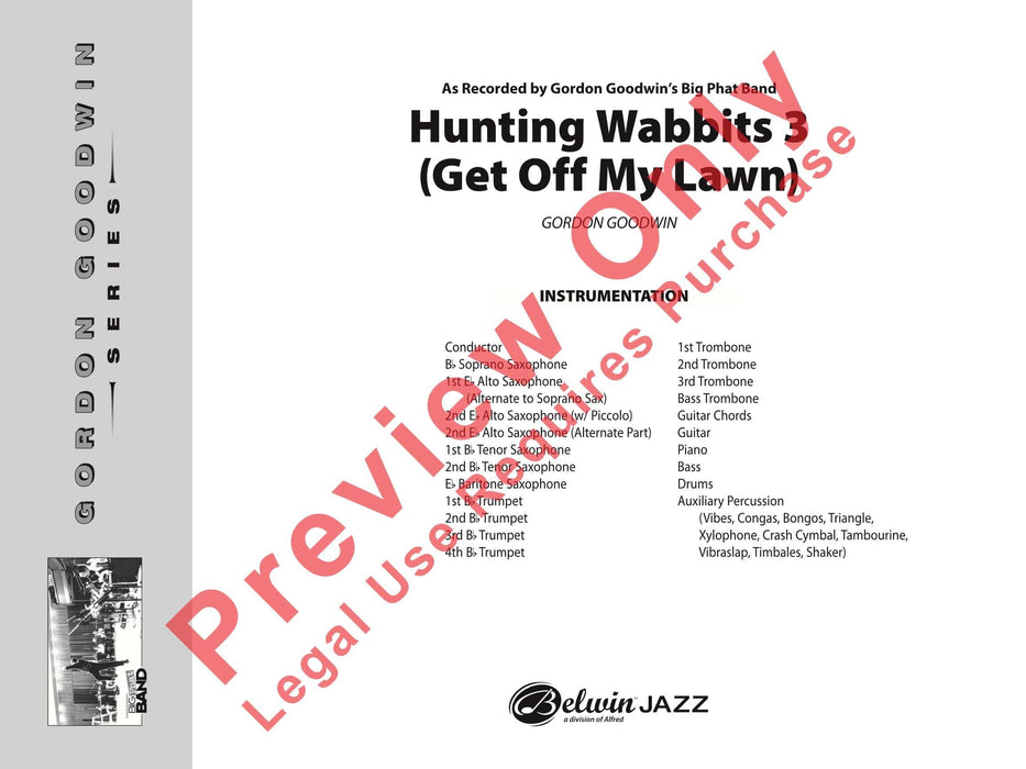 Hunting Wabbits 3 (Get Off My Lawn) As Recorded by Gordon Goodwin's Big Phat Band 總譜 | 小雅音樂 Hsiaoya Music