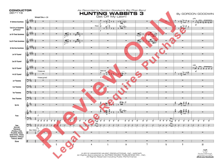 Hunting Wabbits 3 (Get Off My Lawn) As Recorded by Gordon Goodwin's Big Phat Band 總譜 | 小雅音樂 Hsiaoya Music