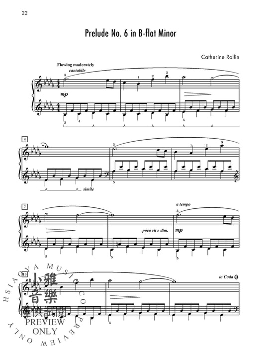 Preludes for Piano, Book 3 6 Late Intermediate Pieces That Explore and Develop Lyrical Playing 前奏曲 鋼琴 小品 | 小雅音樂 Hsiaoya Music