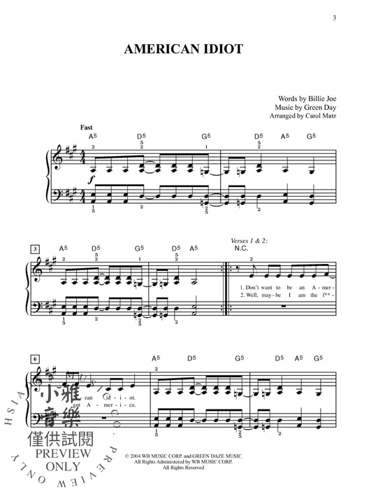 Green Day: Sheet Music Anthology | 小雅音樂 Hsiaoya Music