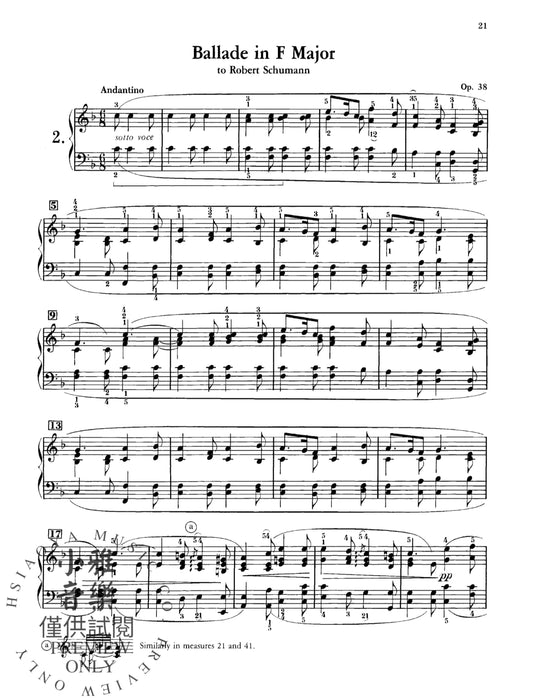 Chopin: Ballades 蕭邦 敘事曲 | 小雅音樂 Hsiaoya Music