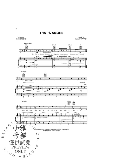 That's Amore | 小雅音樂 Hsiaoya Music