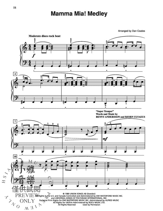 Dan Coates Popular Piano Library: Medleys from Broadway 鋼琴 組合曲 百老匯 | 小雅音樂 Hsiaoya Music