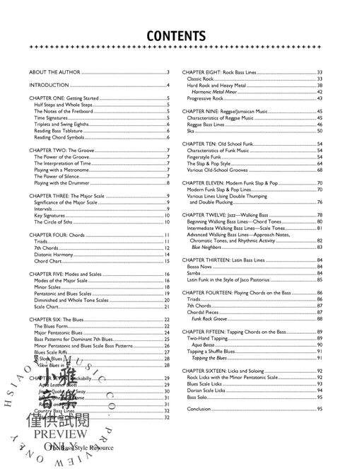 The Bass Style Resource A Comprehensive Guide to Exploring New Techniques and Styles from Heavy Metal to Jazz 風格 重金屬爵士音樂 | 小雅音樂 Hsiaoya Music