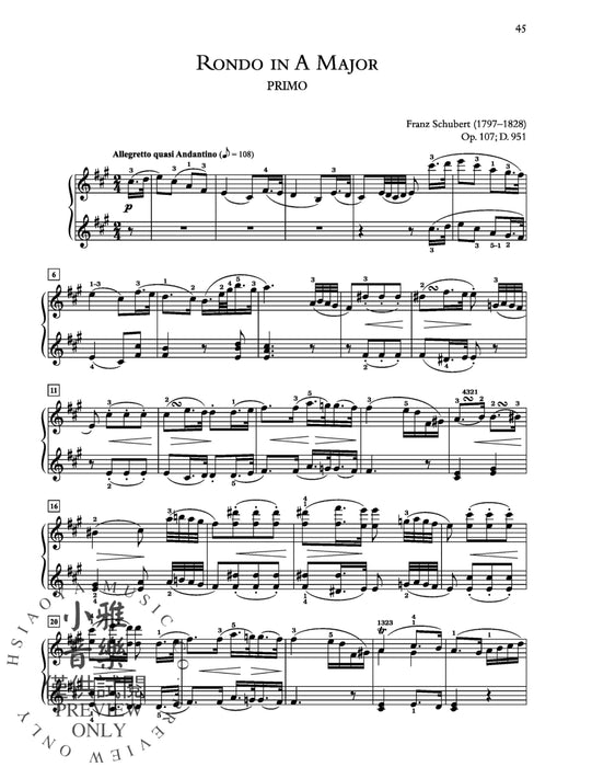 Essential Keyboard Duets, Volume 7 Music of Franz Schubert 舒伯特 鍵盤樂器二重奏 | 小雅音樂 Hsiaoya Music