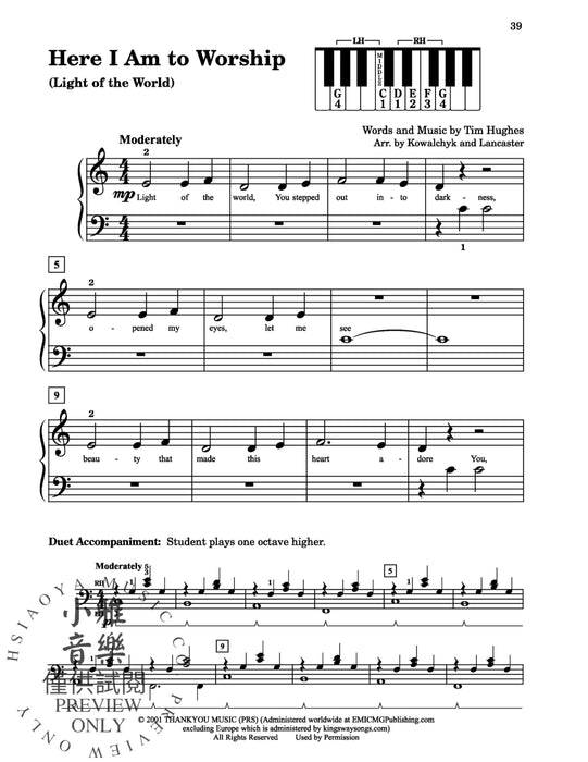 First Book of Pop 32 Arrangements for Beginning Pianists | 小雅音樂 Hsiaoya Music