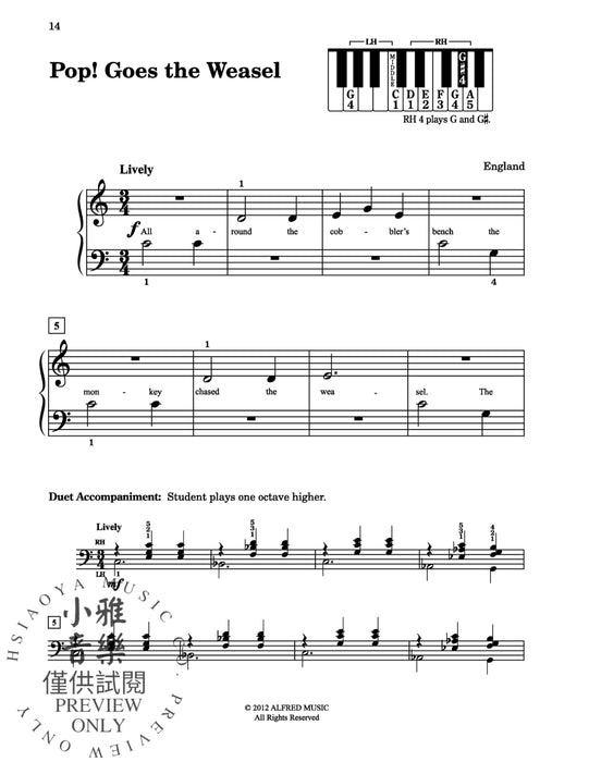 First Book of Favorites 40 Arrangements for Beginning Pianists | 小雅音樂 Hsiaoya Music