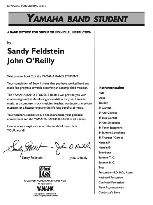 Yamaha Band Student, Book 2 A Band Method for Group or Individual Instruction | 小雅音樂 Hsiaoya Music