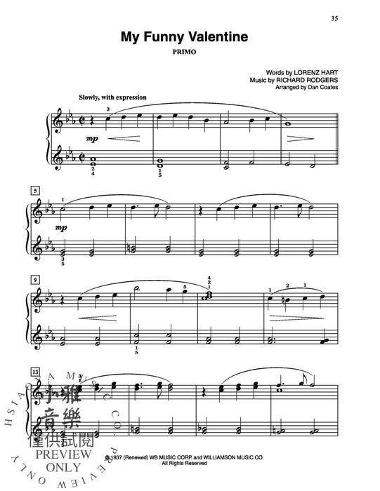 Dan Coates Popular Piano Library: Duets of Timeless Standards 鋼琴 二重奏 | 小雅音樂 Hsiaoya Music