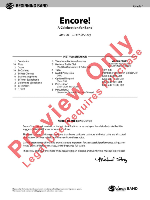 Encore! A Celebration for Band 總譜 | 小雅音樂 Hsiaoya Music