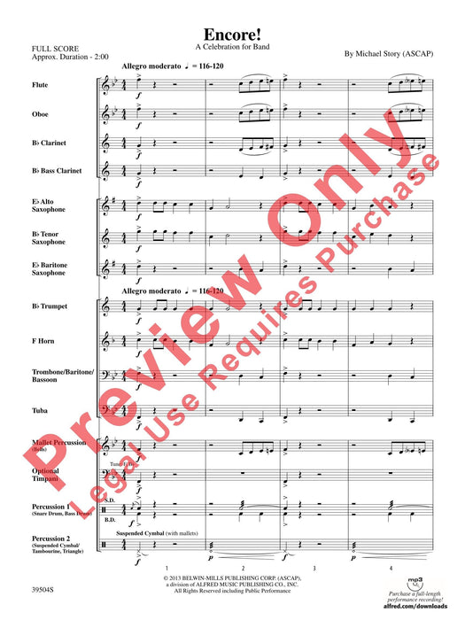 Encore! A Celebration for Band 總譜 | 小雅音樂 Hsiaoya Music