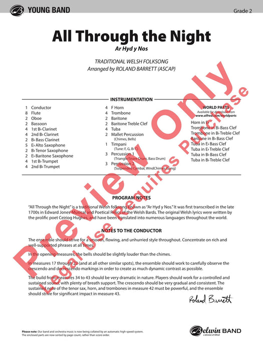 All Through the Night Ar Hyd y Nos 總譜 | 小雅音樂 Hsiaoya Music