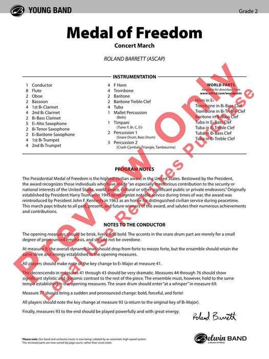 Medal of Freedom Concert March 音樂會進行曲 總譜 | 小雅音樂 Hsiaoya Music