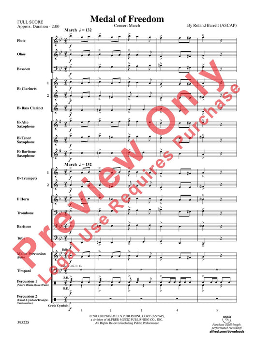Medal of Freedom Concert March 音樂會進行曲 總譜 | 小雅音樂 Hsiaoya Music