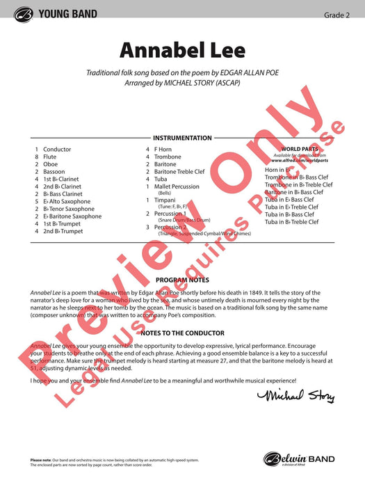 Annabel Lee 總譜 | 小雅音樂 Hsiaoya Music