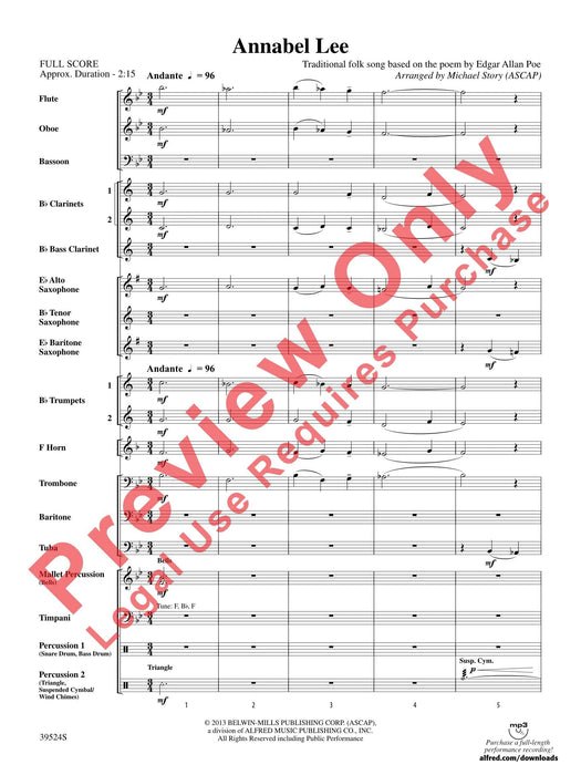 Annabel Lee 總譜 | 小雅音樂 Hsiaoya Music