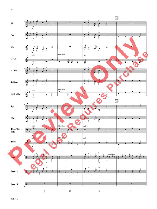 Li'l Liza Jane Featuring Each Section of the Band 樂節 總譜 | 小雅音樂 Hsiaoya Music