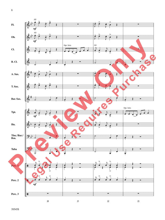 Li'l Liza Jane Featuring Each Section of the Band 樂節 總譜 | 小雅音樂 Hsiaoya Music