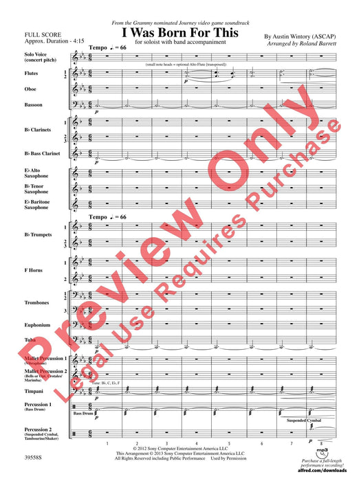 I Was Born for This For Soloist with Band Accompaniment 獨奏 伴奏 | 小雅音樂 Hsiaoya Music