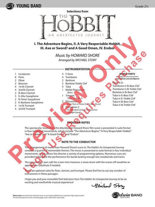 The Hobbit: An Unexpected Journey, Selections from I. The Adventure Begins / II. Axe or Sword? and A Good Omen / III. A Very Respectable Hobbit / IV. Erebor | 小雅音樂 Hsiaoya Music