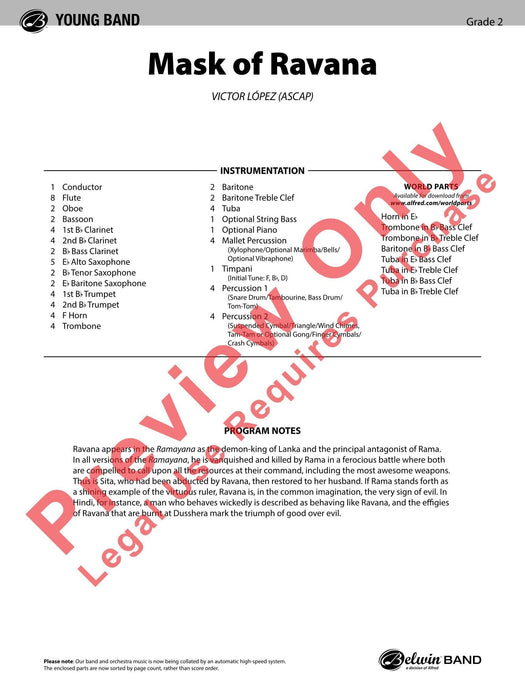 Mask of Ravana 總譜 | 小雅音樂 Hsiaoya Music