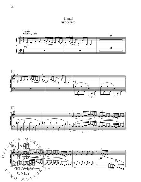 Poulenc: Sonata 1919 Edition for One Piano, Four Hands 奏鳴曲 鋼琴四手聯彈 | 小雅音樂 Hsiaoya Music