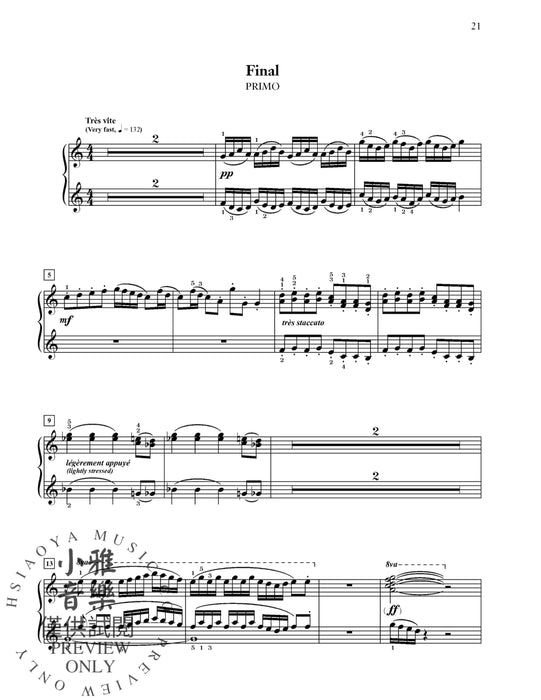 Poulenc: Sonata 1919 Edition for One Piano, Four Hands 奏鳴曲 鋼琴四手聯彈 | 小雅音樂 Hsiaoya Music